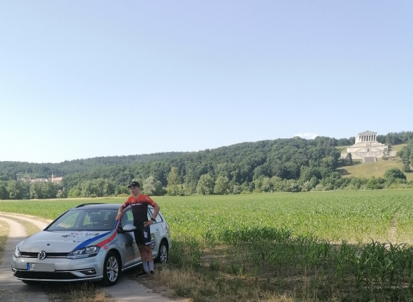 Fotoshooting, Blick auf die Walhalla